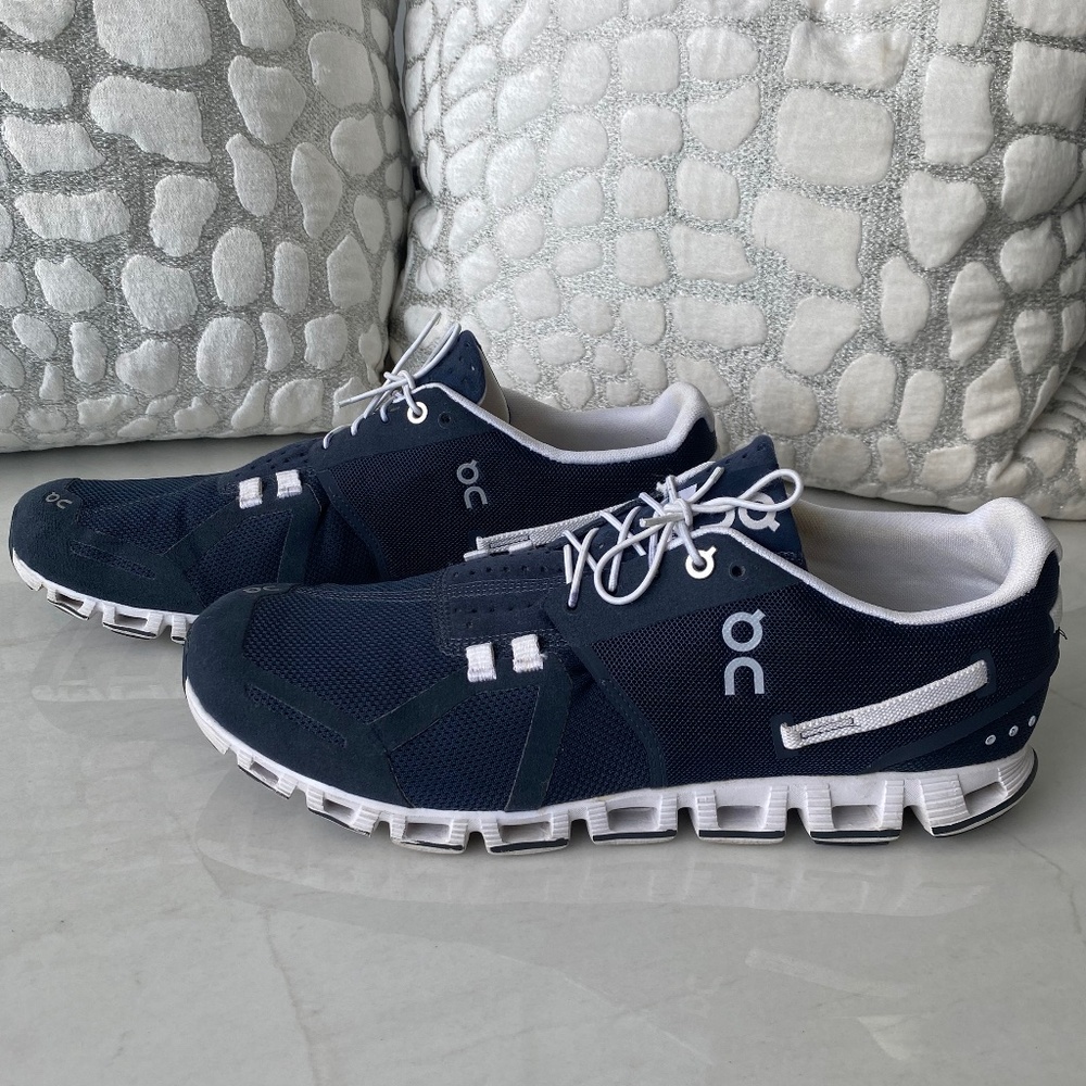 NEW Men's On Brand Navy Blue/White Shoes Cloud 5 CloudTec OC Cushion Sneakers